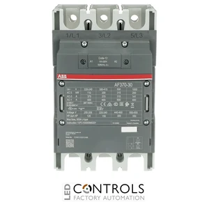 1SFL607002R1300 ABB AF370-30-00-13 370A 3 Pole 3NO Contactor, No Auxiliary Contacts, 100-250V AC/DC Coil