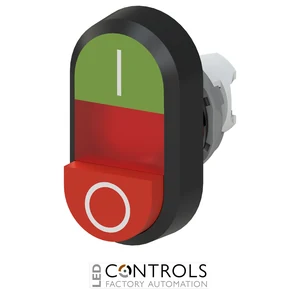 1SFA611142R1101 ABB MPD13-11R Illuminated Green/Red Double Pushbutton with Red Indicator - image 2