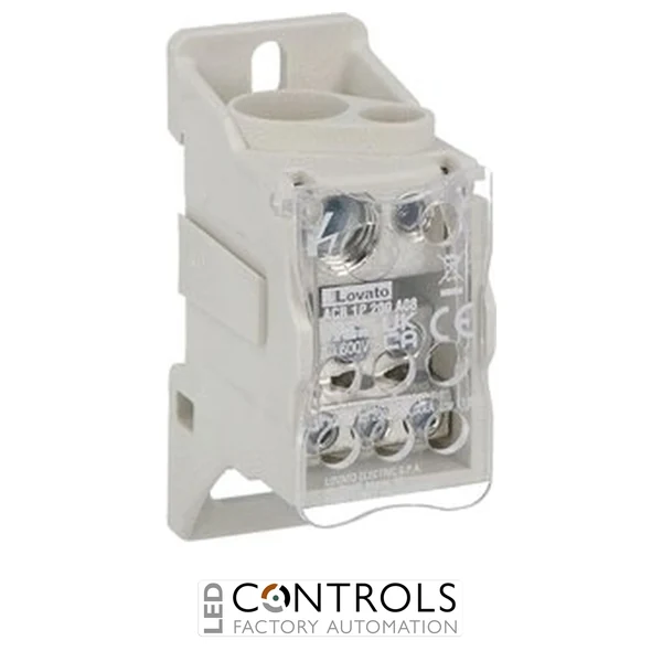 ACB1P200A08 Lovato DIST BLOCK 1P 200A 8 TERMINALS