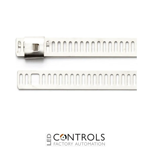 SSLT4816 Partex uncoated stainless steel cable tie, 450mm x 7.0mm, pack 100