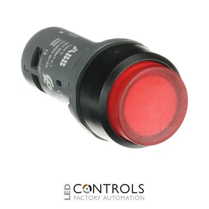 1SFA619102R1111 ABB CP3-11R-10 Compact Illuminated Pushbutton Red Extended 1 NO 24 V AC/DC - image 3