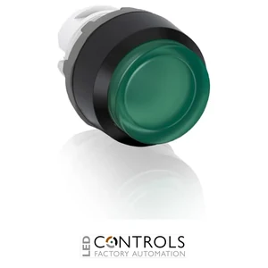 abb maintained green illuminated extended push button 22mm mp4-11g