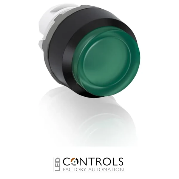 abb maintained green illuminated extended push button 22mm mp4-11g