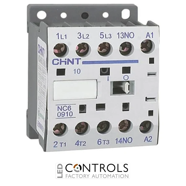 nc6-0901-230v chint mini contactor 230vac 9a/4.0kw ac3 3p 3 main poles + 1 nc aux
