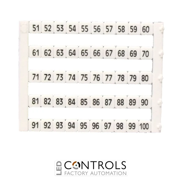 MT5-51-100 IMO Marker 5 x 5 mm White, Printed 51-100