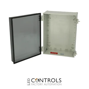 8113050 Fibox CAB PC 403018 T Cabinet, Polycarbonate, Smoked transparent door Latches on the long side