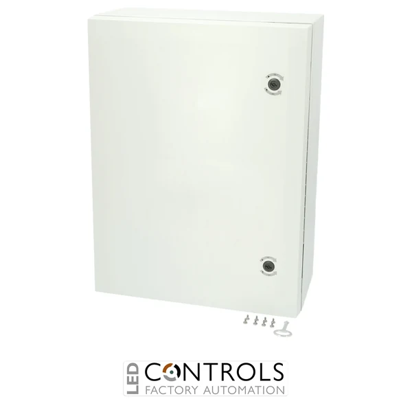 8120019N Fibox ARCA 806030 No MP Cabinet, Polycarbonate Grey cover, 2-point locking, hinges on the long side