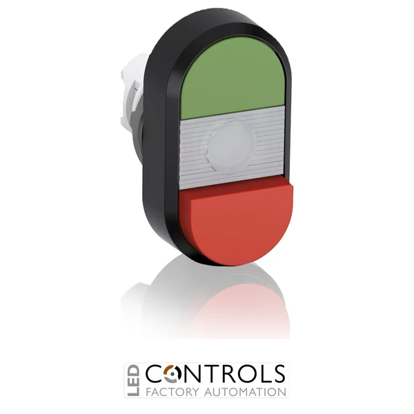 1SFA611141R1108 ABB MPD12-11C Illuminated Double Pushbutton Green/Red with Clear Indicator