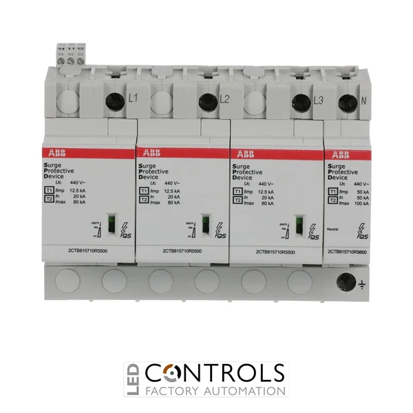 2CTB815710R3600 ABB OVR T1-T2 3N 12.5-440s P TS QS Type 1 + Type 2 Surge Protective Device
