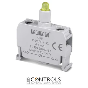 EMAS CKF EMAS C SIGNAL BL.YLLW. LED 110 V DC FOR CNTRL BOXES