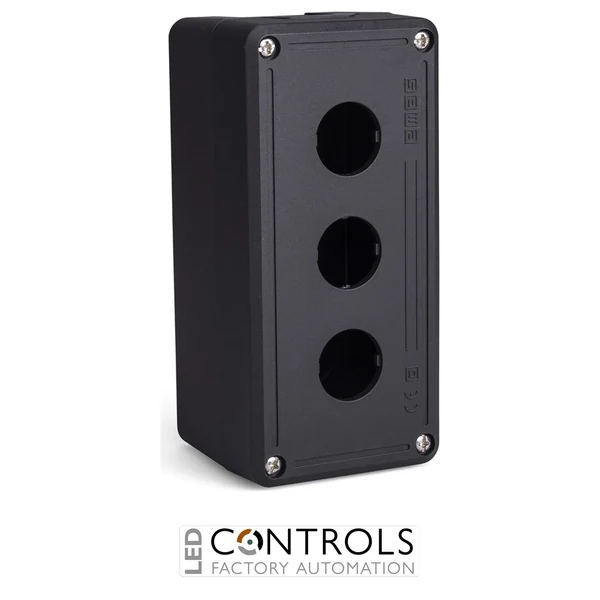 EMAS PY3HBOS EMAS BLACK BLACK PL.CNTRL BOX 3 HOLE EMPTY