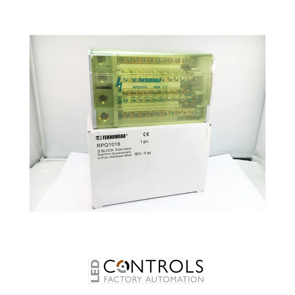 Teknomega RPQ1018 - Omega 4 Pole Distribution Block 160A 11 Output Side Cable Entry