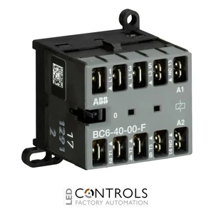 GJL1213203R0001 ABB BC6-40-00-F-01 ABB BC6-40-00-F-01 4 Pole Mini Contactor Relay 6A No Auxiliary Contacts 24V AC Coil Front Mounted