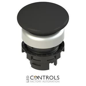 E2 2PU2F1490-T6 Pizzato Spring-return black mushroom pushbutton