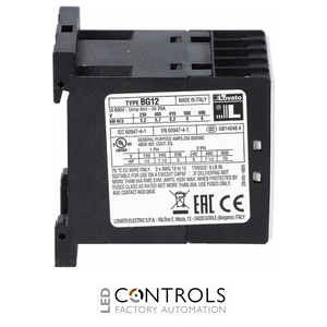 11BG1210A230 Lovato contactor 3 pole AC3:12A 5.7kw 230vac coil 1no aux - image 6