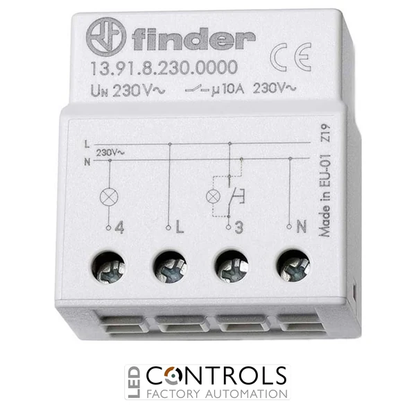13.91.8.230.0000 Finder Electronic step relay 1pole 10A 230V