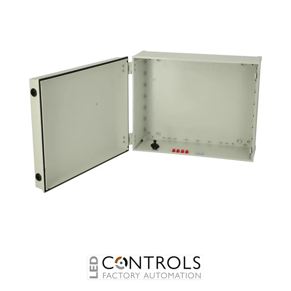 8113364 Fibox CAB PC 405020 G3B Cabinet, Polycarbonate, Grey door Locks on the short side