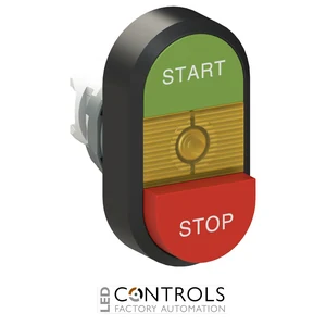 1SFA611144R1103 ABB MPD15-11Y Illuminated START/STOP Double Pushbutton with Yellow Indicator - image 3