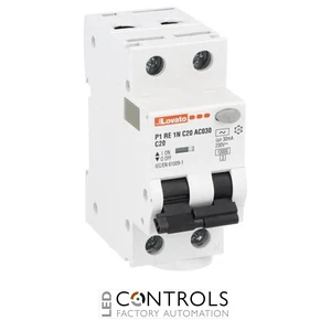 P1RE1NC20AC030 - RCBO 1P+N CURVE C 20A IDN 30MA TYPE AC