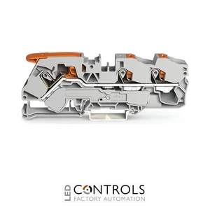 2116-5301 Wago 3-conductor through terminal block;with lever and push-button;16 mm²;gray