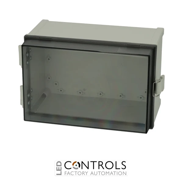 8113031 Fibox CAB PC 203018 T Cabinet, Polycarbonate, Smoked transparent door Latch on the short side