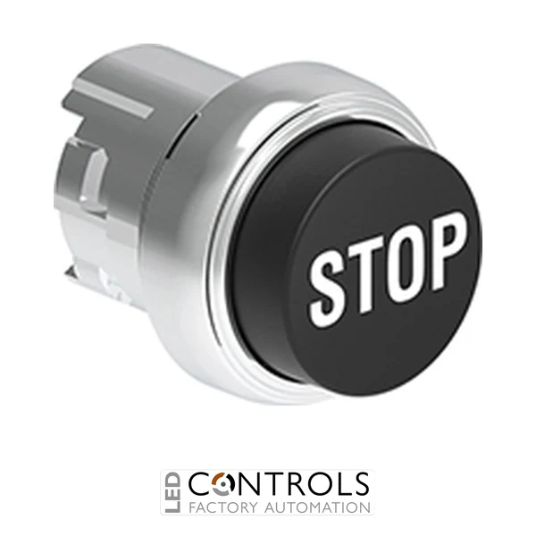 LOVATO LPSB2132 BLACK EXTENDED MET. PUSH-BUTTON STOP