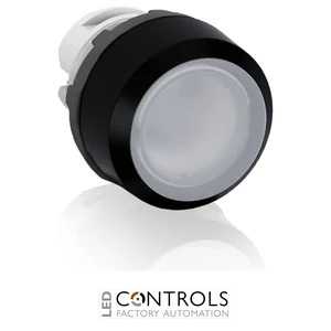 abb maintained clear illuminated flush push button 22mm mp2-11c