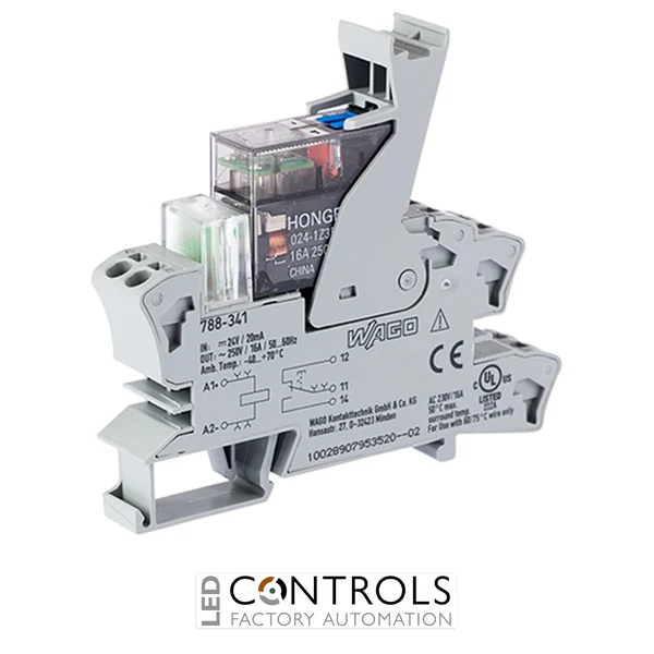 788-341 Wago Relay module;Nominal input voltage: 24 VDC;1 changeover contact