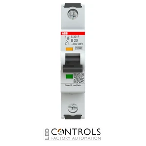 2CDS381001R0205 ABB S301P-B20 Miniature Circuit Breaker - 1P - B - 20 A - image 2