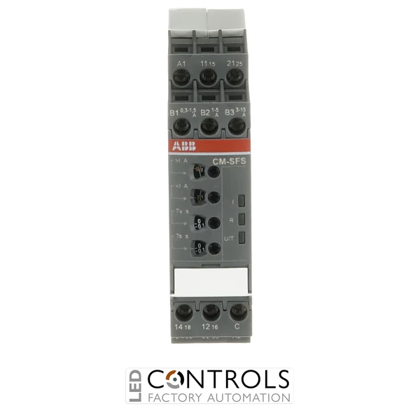 1SVR730760R0500 ABB CM-SFS.22S Current Monitoring Relay 0.3–15 A RMS 24–240 V AC/DC
