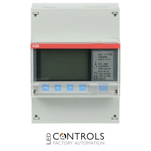 2CMA170554R1000 ABB A41 111-100 Single-Phase Direct-Connected Energy Meter 80 A