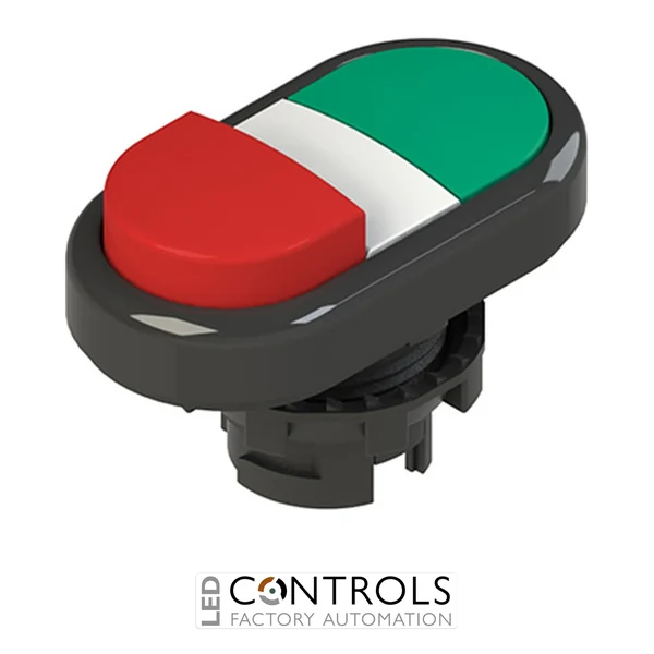 E2 1PDSL10423 Pizzato Double lower projecting pushbutton, without marking