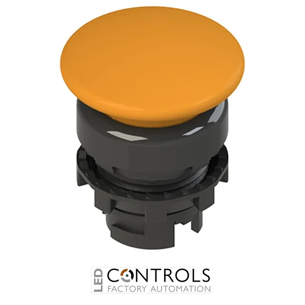 E2 2PU2F8410 Pizzato Spring-return orange mushroom pushbutton