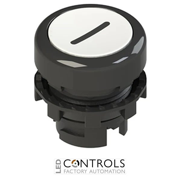 E2 1PU2R221L2 Pizzato Spring-return white flush pushbutton with marking