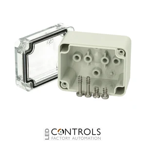 7022521 Fibox PCT 050705 Enclosure, Polycarbonate Clear transparent cover