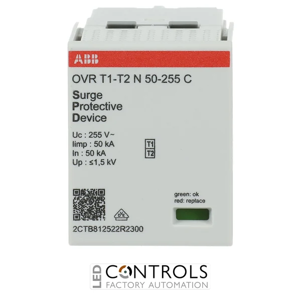2CTB812522R2300 ABB OVR T1-T2 N 50-255 C Replacement Surge Protection Cartridge