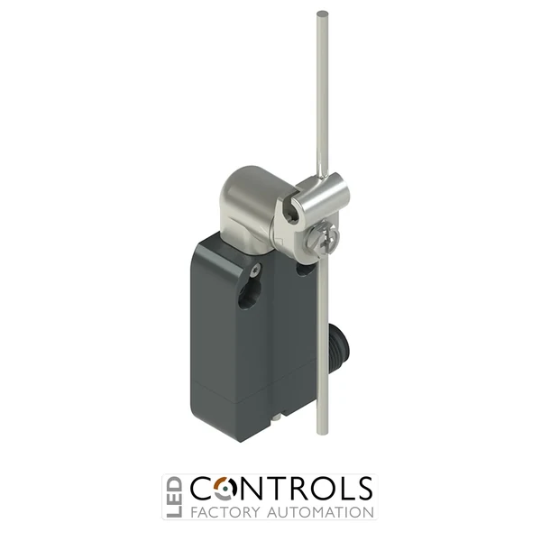 NA L112LE-DMK Pizzato Modular prewired switch with metal revolving lever with adjustable stainless steel rod  diam.3x125