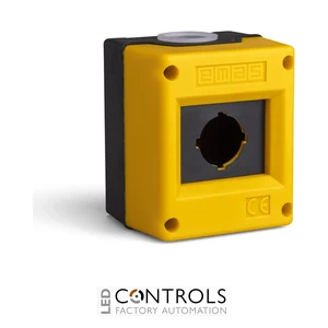 EMAS PK1SBOS EMAS PLASTIC CNTRL BOX 1 HOLE YELLOW-BLACK EMPTY