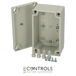 6011301 Fibox PC 100/60 HG Enclosure, Polycarbonate High base, grey cover