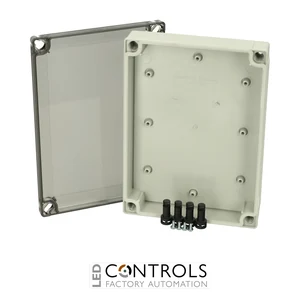 6012913 Fibox PC 150/35 LT Enclosure, Polycarbonate Low base, smoked transparent cover