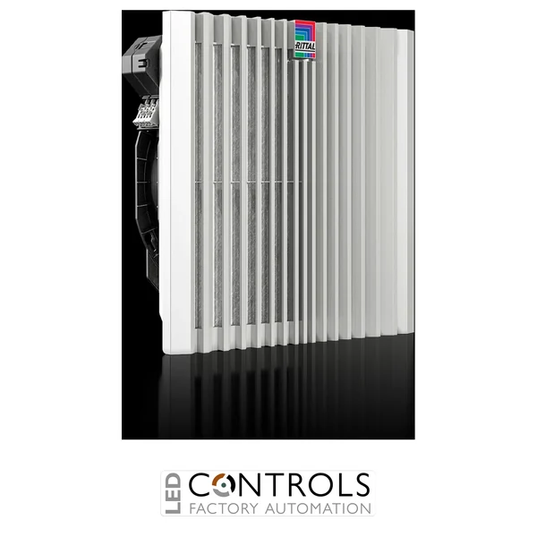 SK3243.700 Rittal SK Blue E+ Fan-And-Filter Unit, 625/716 MÂ³/H, 230 V, 1~, 50Â Hz/60Â Hz, WxHxD 323 X 323 X 144.5 mm, Ral 7035
