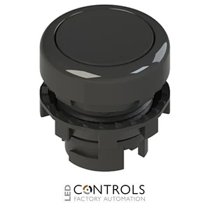 E2 1PU2R1210 Pizzato Spring-return black flush pushbutton