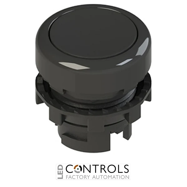 E2 1PU2R1210 Pizzato Spring-return black flush pushbutton