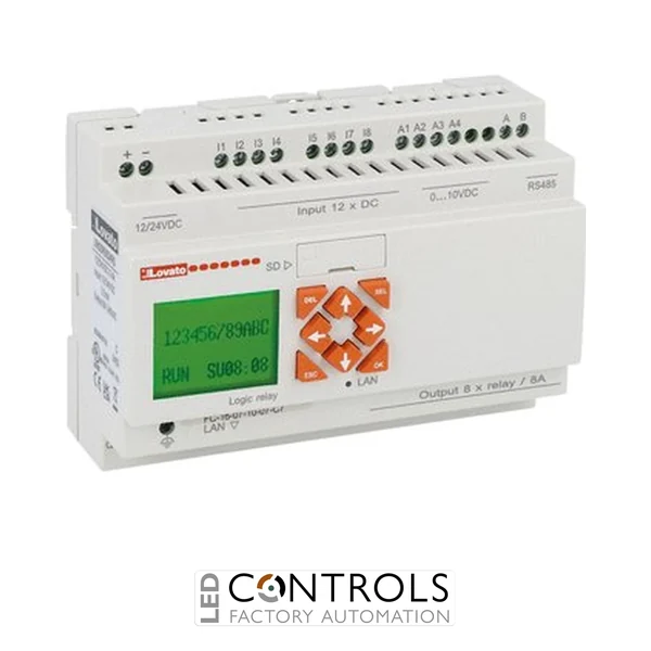 LRK20RD024RS Lovato PROGRAM.RELAY 12I/8O 12-24VDC ETH.+RS485