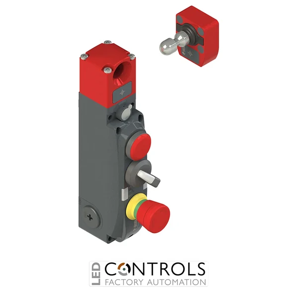 NG 2D1E313J-F31 Pizzato NG series safety switch with lock and integrated control devices, with actuator