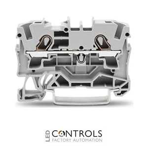 2004-1201 Wago 2-conductor through terminal block;4 mm²;suitable for Ex e II applications;gray