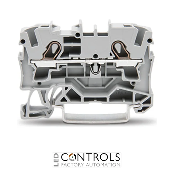 2004-1201 Wago 2-conductor through terminal block;4 mm²;suitable for Ex e II applications;gray