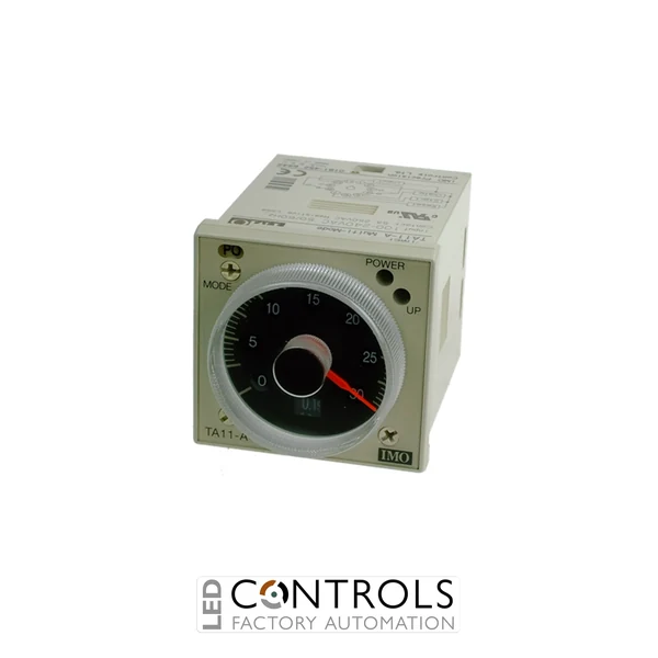 TA11-A100-230AC IMO Panel Mount Timer 0.05s-60hr, Double Pole CO 5A, 11 Pin