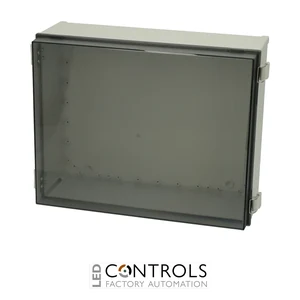 8113061 Fibox CAB PC 405020 T Cabinet, Polycarbonate, Smoked transparent door Latches on the short side