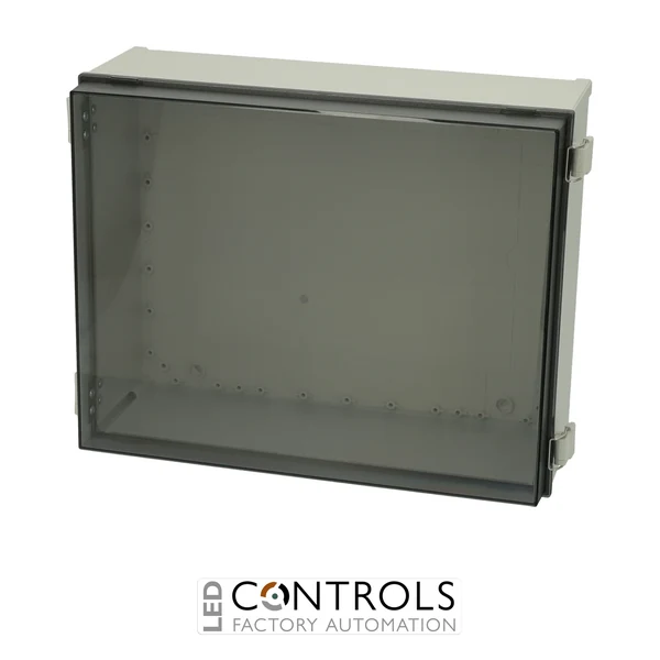 8113061 Fibox CAB PC 405020 T Cabinet, Polycarbonate, Smoked transparent door Latches on the short side